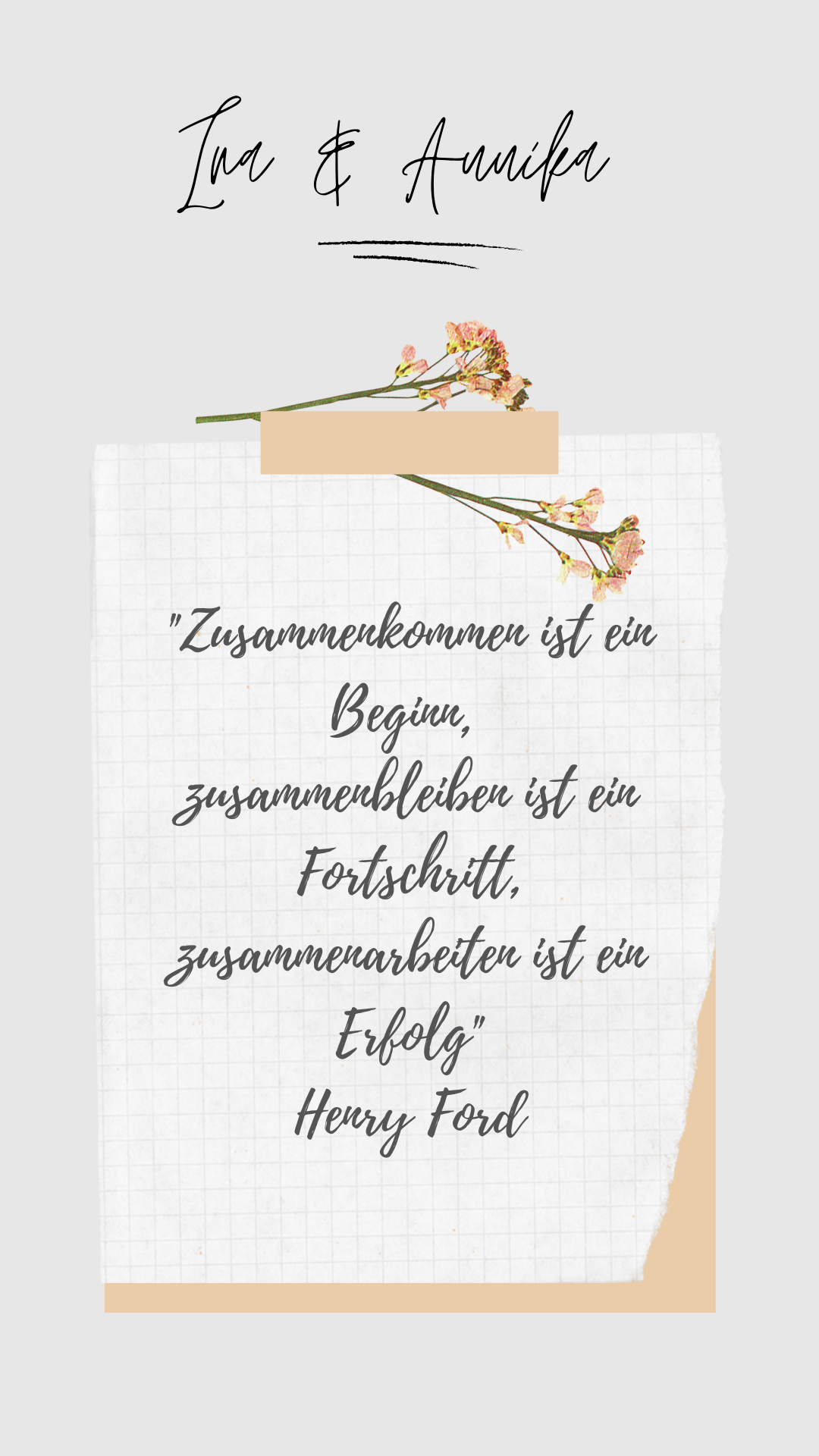 Coaching Motto Ina und Annika